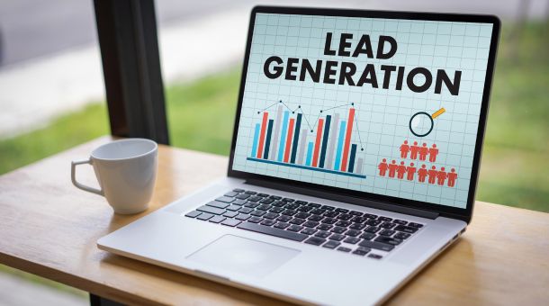 What role does social media play in lead generation for merchant services?